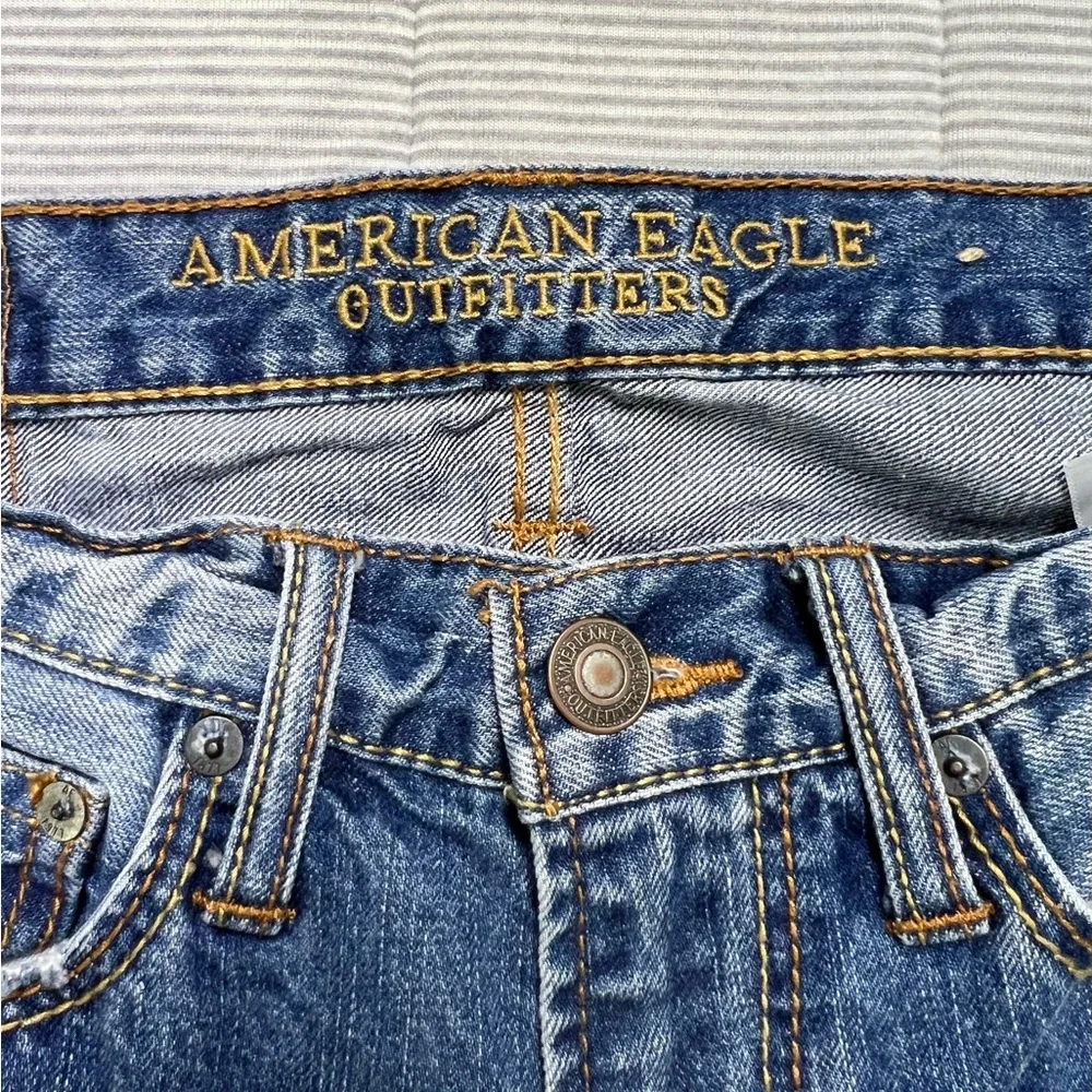 American Eagle Outfitters Men's Blue Straight Jeans - Picture 3 of 4